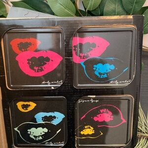 Colorful Lips Coaster Set